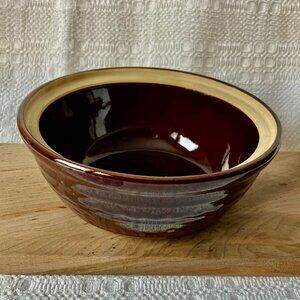 Marcrest Ovenproof Stoneware Brown Daisy Dot 1.5 quart Casserole Dish - NO LID